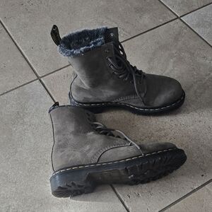 Dr Martens Faux Fur Nubuck Womens Boots